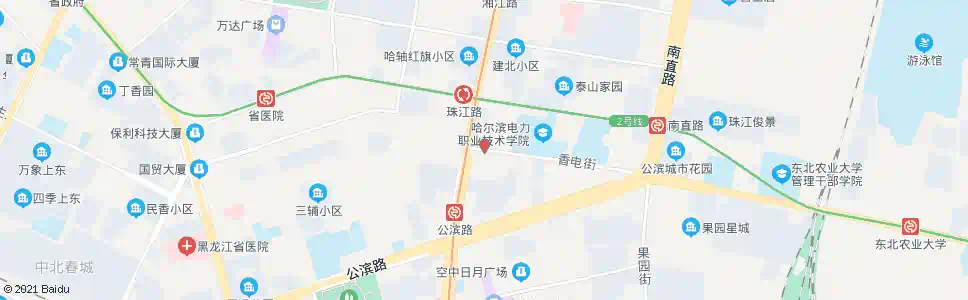 哈尔滨香电街_公交站地图_哈尔滨公交_妙搜公交查询2025