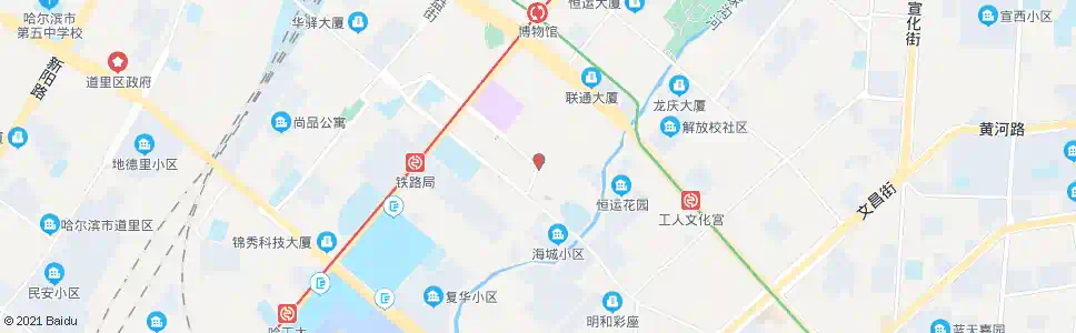 哈尔滨繁荣街_公交站地图_哈尔滨公交_妙搜公交查询2025