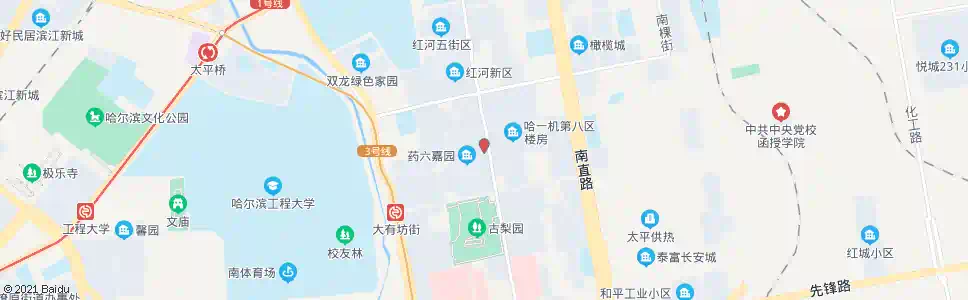 哈尔滨药六嘉园_公交站地图_哈尔滨公交_妙搜公交查询2025