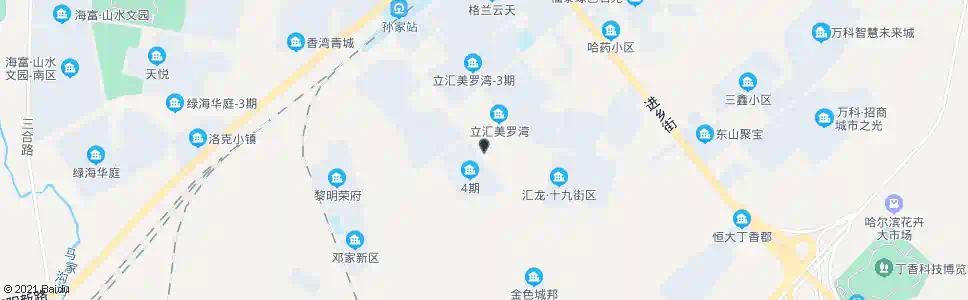 哈尔滨立汇美罗湾四期_公交站地图_哈尔滨公交_妙搜公交查询2025
