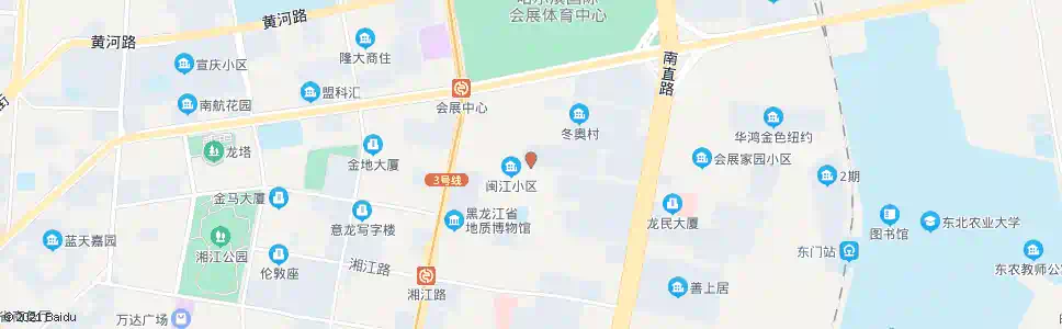 哈尔滨闽江小区_公交站地图_哈尔滨公交_妙搜公交查询2025