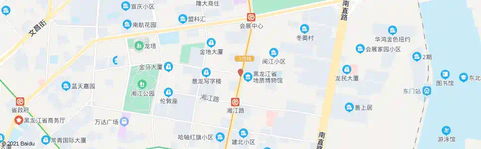 哈尔滨汉水路(红旗大街街口)_公交站地图_哈尔滨公交_妙搜公交查询2025