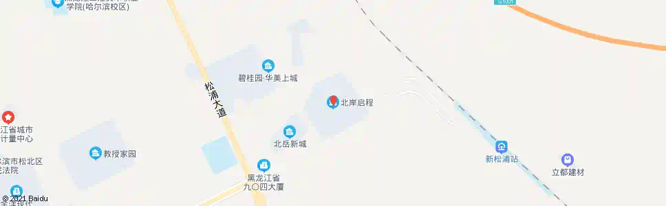 哈尔滨北岸启城_公交站地图_哈尔滨公交_妙搜公交查询2025