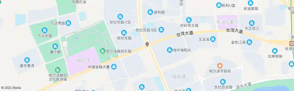 哈尔滨世茂大道与祥安南大街交口_公交站地图_哈尔滨公交_妙搜公交查询2025