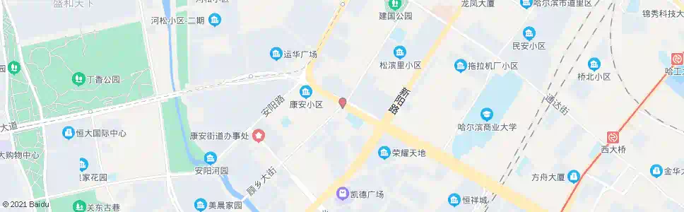 哈尔滨建国街(康安道口)_公交站地图_哈尔滨公交_妙搜公交查询2025