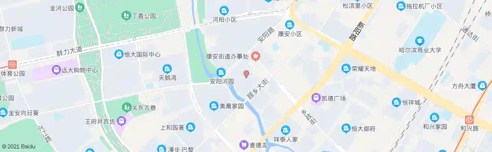 哈尔滨新天地家园_公交站地图_哈尔滨公交_妙搜公交查询2025