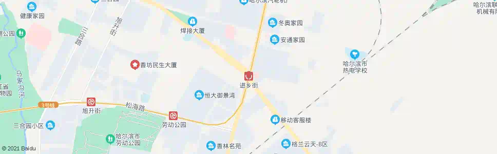 哈尔滨进乡街_公交站地图_哈尔滨公交_妙搜公交查询2025