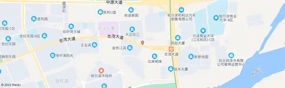 哈尔滨北岸明珠_公交站地图_哈尔滨公交_妙搜公交查询2025