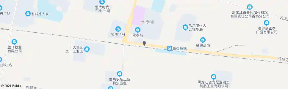 哈尔滨香坊酒厂_公交站地图_哈尔滨公交_妙搜公交查询2025