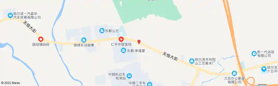 哈尔滨百菜道口_公交站地图_哈尔滨公交_妙搜公交查询2025