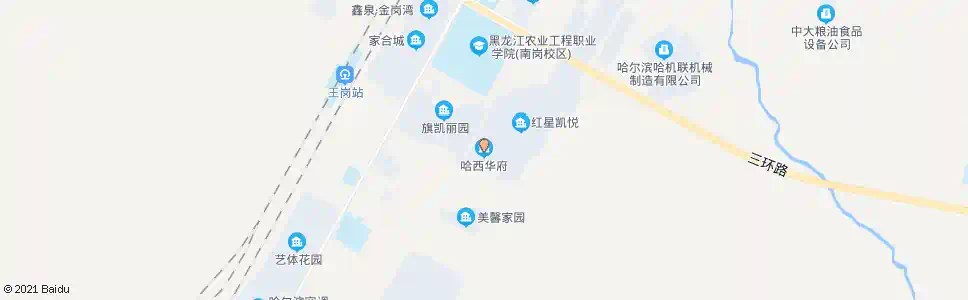 哈尔滨哈西华府(红星凯越小区道口)_公交站地图_哈尔滨公交_妙搜公交查询2025
