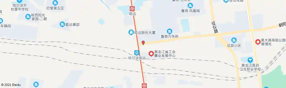哈尔滨跃兴街(学府路口)_公交站地图_哈尔滨公交_妙搜公交查询2025