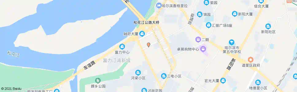 哈尔滨河洲街(公路大桥)_公交站地图_哈尔滨公交_妙搜公交查询2025