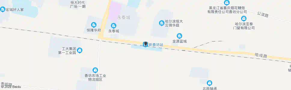 哈尔滨新香坊火车站_公交站地图_哈尔滨公交_妙搜公交查询2025