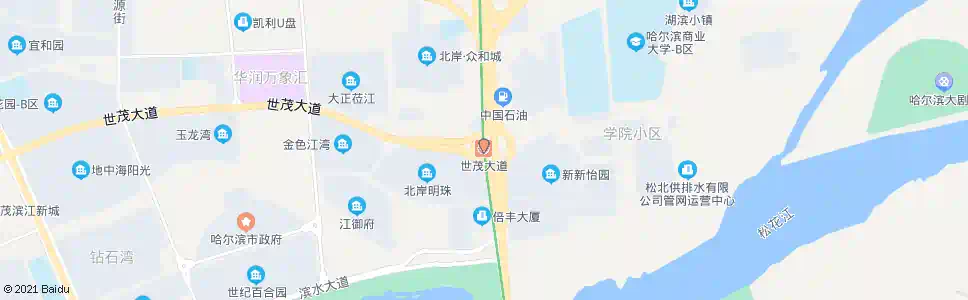 哈尔滨世茂大道_公交站地图_哈尔滨公交_妙搜公交查询2025