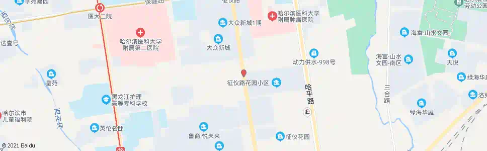 哈尔滨征仪花园小区_公交站地图_哈尔滨公交_妙搜公交查询2025