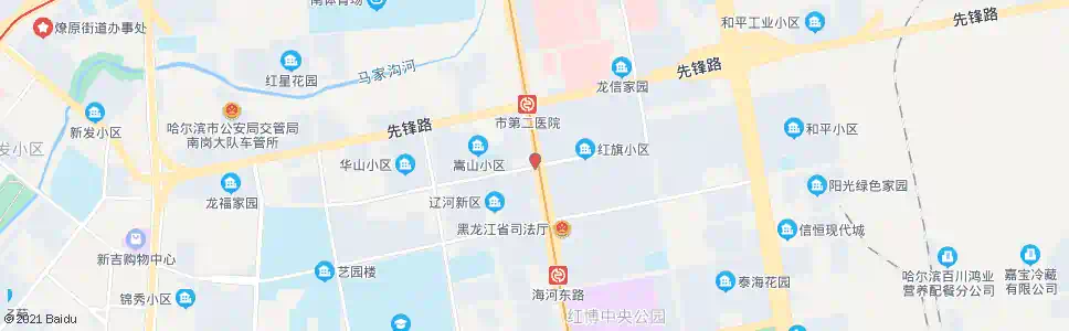 哈尔滨辽河路(红旗大街路口)_公交站地图_哈尔滨公交_妙搜公交查询2025