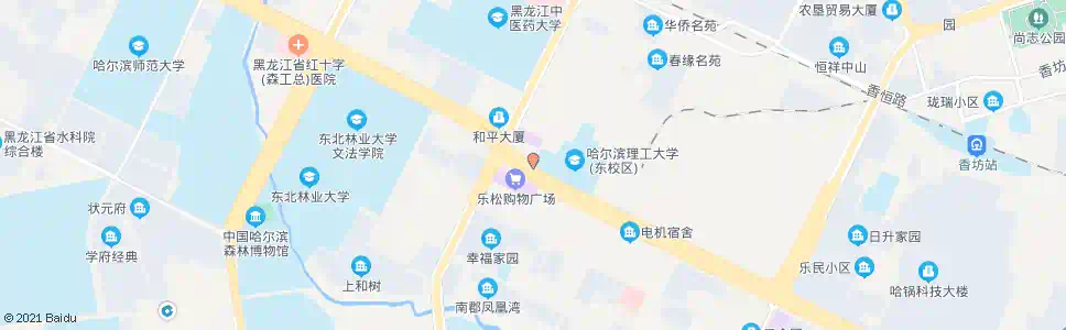 哈尔滨乐松广场_公交站地图_哈尔滨公交_妙搜公交查询2025
