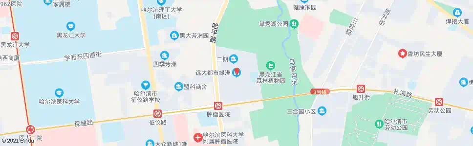 哈尔滨远大都市绿洲_公交站地图_哈尔滨公交_妙搜公交查询2025