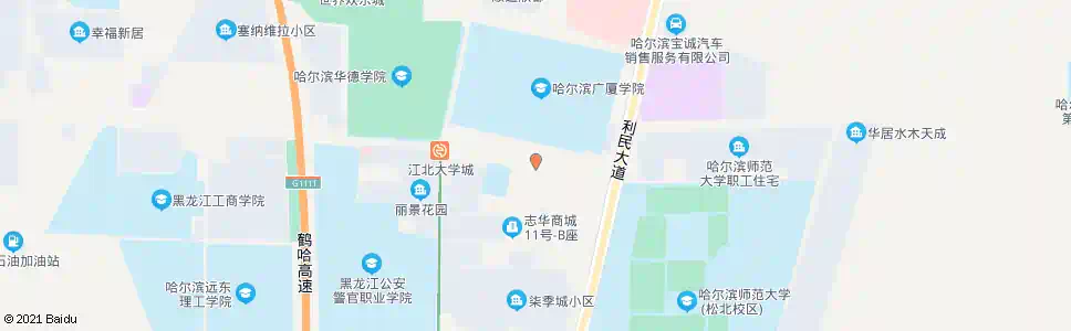 哈尔滨江北学院路_公交站地图_哈尔滨公交_妙搜公交查询2025