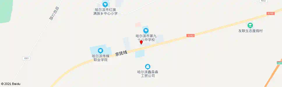 哈尔滨红旗乡政府_公交站地图_哈尔滨公交_妙搜公交查询2025
