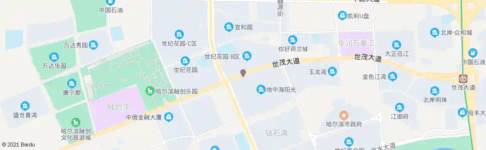 哈尔滨世纪花园B区2号门_公交站地图_哈尔滨公交_妙搜公交查询2025
