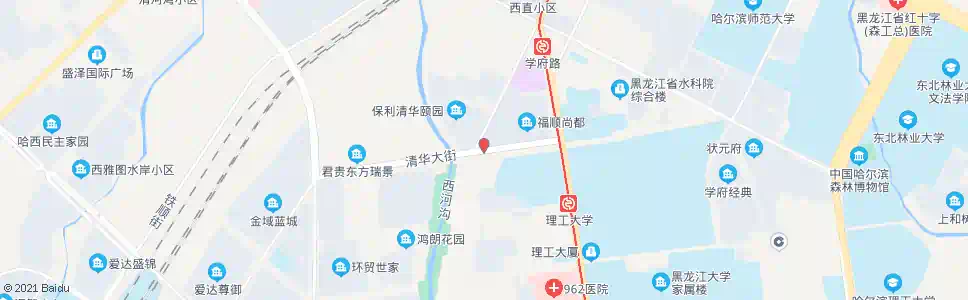 哈尔滨清华大街_公交站地图_哈尔滨公交_妙搜公交查询2025