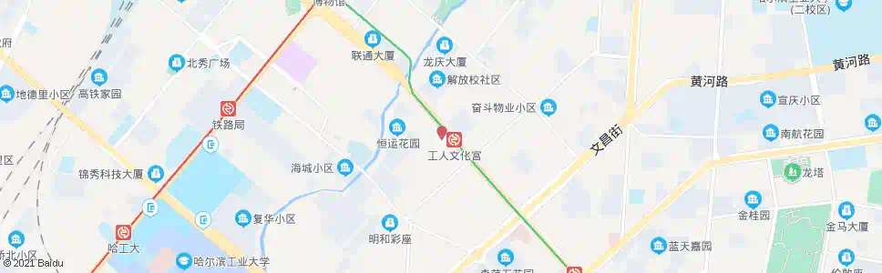 哈尔滨工人文化宫_公交站地图_哈尔滨公交_妙搜公交查询2025