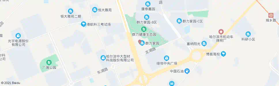 哈尔滨群力家园A区_公交站地图_哈尔滨公交_妙搜公交查询2025