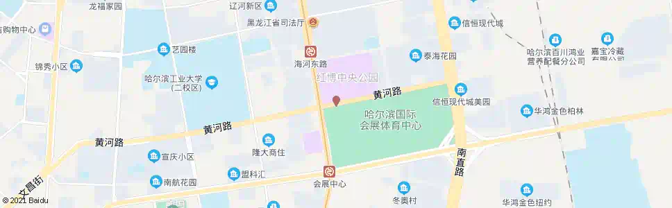 哈尔滨红博世纪广场_公交站地图_哈尔滨公交_妙搜公交查询2025