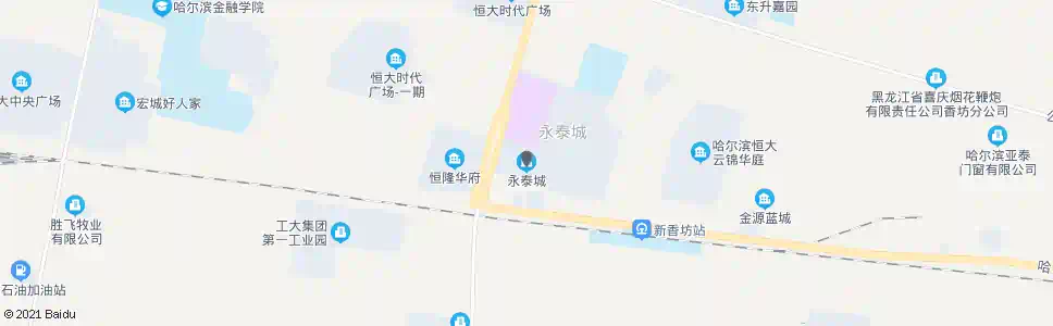 哈尔滨永泰城_公交站地图_哈尔滨公交_妙搜公交查询2025