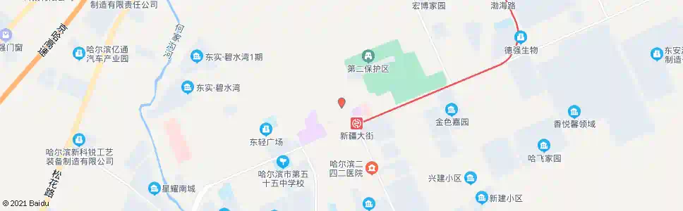 哈尔滨平房新祥里_公交站地图_哈尔滨公交_妙搜公交查询2025