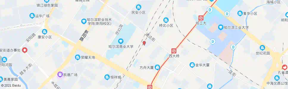 哈尔滨铁路街(清明二道街口)_公交站地图_哈尔滨公交_妙搜公交查询2025