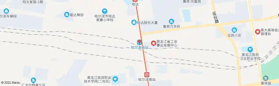 哈尔滨南市场_公交站地图_哈尔滨公交_妙搜公交查询2025