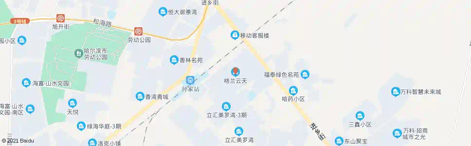 哈尔滨格兰云天小区_公交站地图_哈尔滨公交_妙搜公交查询2025