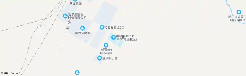 哈尔滨十七中分校_公交站地图_哈尔滨公交_妙搜公交查询2025