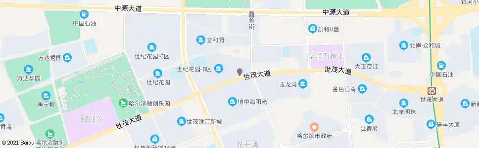 哈尔滨世纪花园B区1号门_公交站地图_哈尔滨公交_妙搜公交查询2025