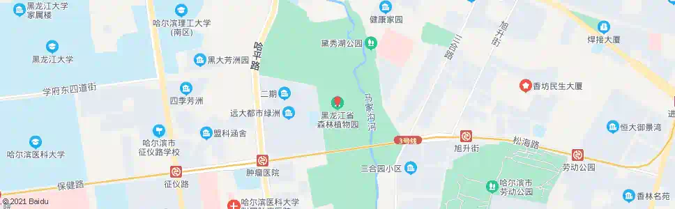 哈尔滨植物园_公交站地图_哈尔滨公交_妙搜公交查询2025