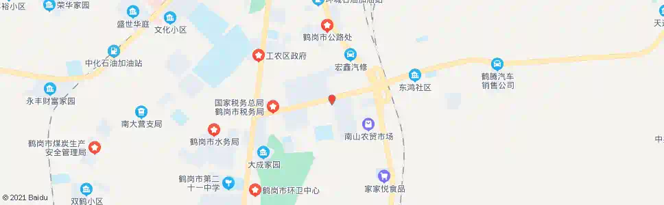 鹤岗南山矿医院_公交站地图_鹤岗公交_妙搜公交查询2025