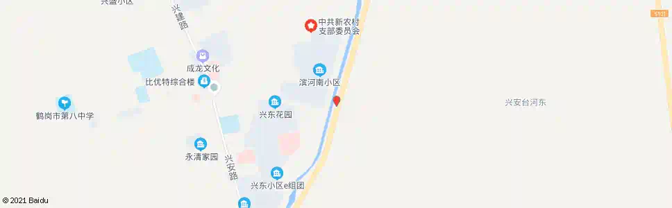 鹤岗兴安北桥_公交站地图_鹤岗公交_妙搜公交查询2025