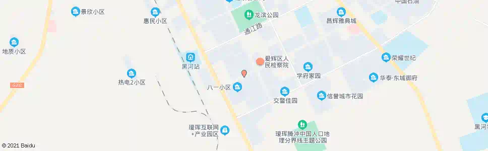 黑河交警佳园_公交站地图_黑河公交_妙搜公交查询2025