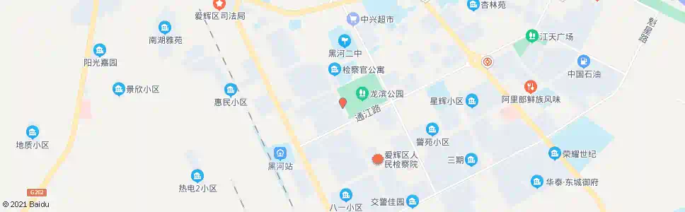 黑河金通花园_公交站地图_黑河公交_妙搜公交查询2025