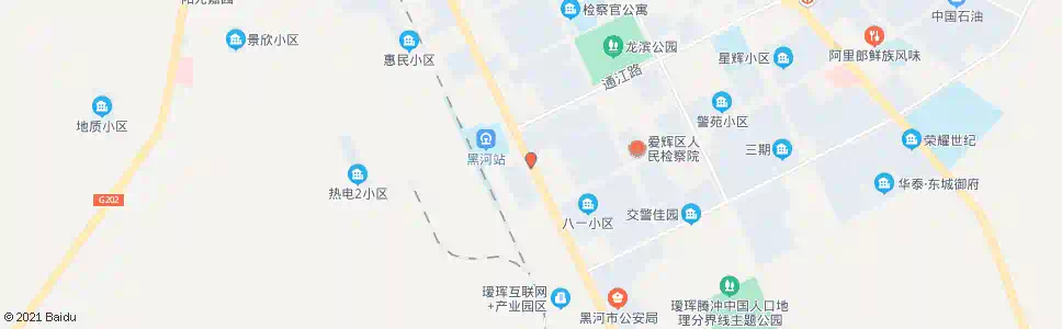 黑河铁路佳苑(东行)_公交站地图_黑河公交_妙搜公交查询2025