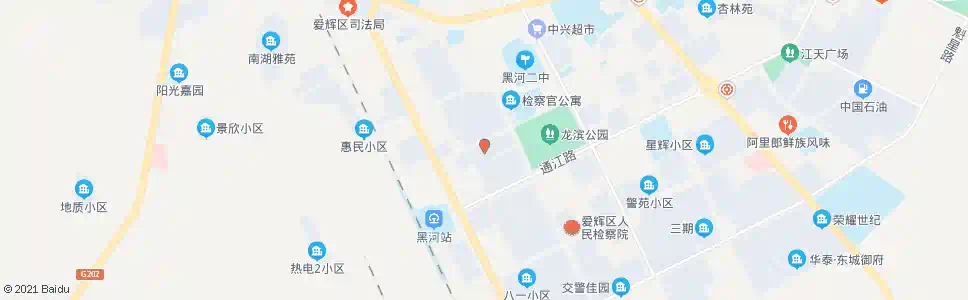 黑河华寓小区_公交站地图_黑河公交_妙搜公交查询2025