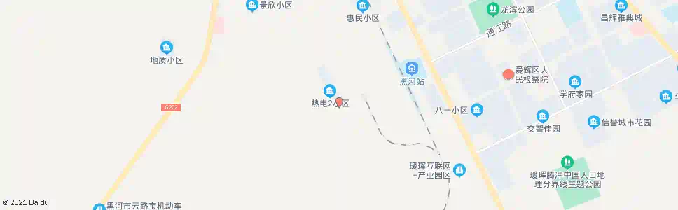 黑河热电厂_公交站地图_黑河公交_妙搜公交查询2025