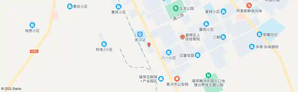 黑河铁路佳苑_公交站地图_黑河公交_妙搜公交查询2025