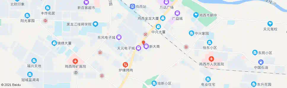 鸡西新玛特购物广场_公交站地图_鸡西公交_妙搜公交查询2025