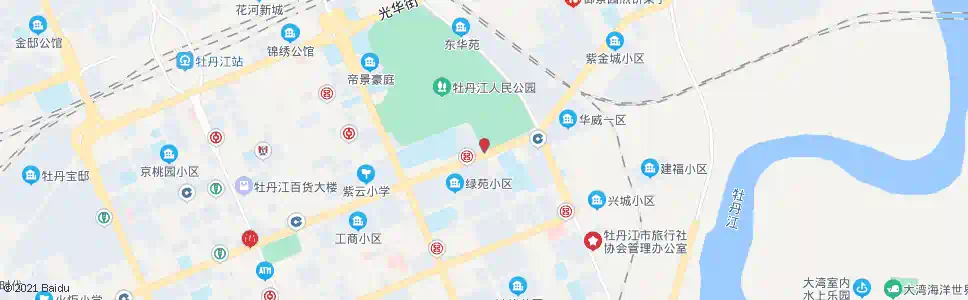 牡丹江人民公园(东平安街)_公交站地图_牡丹江公交_妙搜公交查询2025