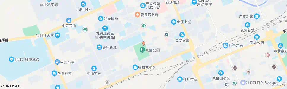 牡丹江儿童公园_公交站地图_牡丹江公交_妙搜公交查询2025