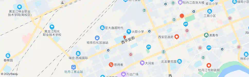 牡丹江西六条路_公交站地图_牡丹江公交_妙搜公交查询2025